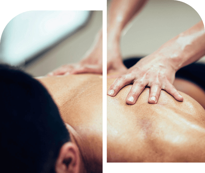 Physical Therapist Doing Massage of Man’s Lower Back